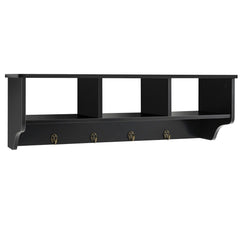 Wall Mount Cubby Organizer Hooks Entryway Storage Shelf