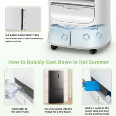 4-in-1 Portable Air Cooler with Timer & 3 Modes