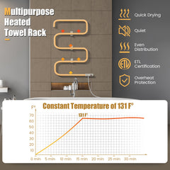 100W Electric Towel Warmer Drying Rack