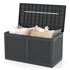 100 Gallon Resin Deck Box Outdoor Waterproof Storage Bench