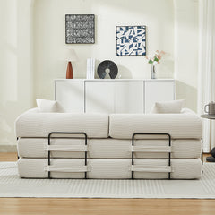 Folding Sofa Bed Convertible Couch with 2 Pillows