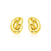 14k Yellow Gold Polished Knot Earrings