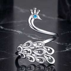 925 Sterling Silver Plated Platinum Pavé Setting CZ Ring for Women