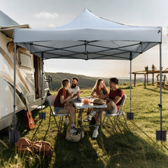 10 x 10 FT Outdoor Pop up Canopy Tent Easy Setup Gazebo Shelter with Wheeled Bag