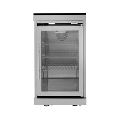 Castelle Flame Imperial 110-Inch 4-Burner 72K BTU Deluxe Stainless Steel Outdoor Kitchen Grill Island With Wine Cooler, Rotisserie, Cabinets, And Granite Countertops (SAK94721)
