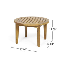 4-Pieces Acacia Wood Patio Furniture Set