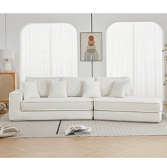 Folding Convertible Out Sleeper Sofa Bed 2-in-1 Combination Sofa Beige