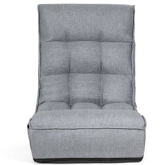 4-Position Adjustable Floor Chair Folding Lazy Sofa