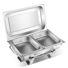 2 Packs Stainless Steel Full-Size Chafing Dish