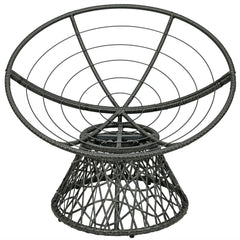Rattan Papasan Chair Ergonomic 360-degree Swivel Soft Cushion Garden
