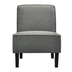 Modern Armless Accent Sofa Chair with Rubber Wood Legs