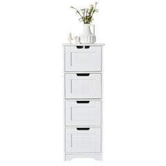Free-Standing Side Storage Organizer with 4 Drawers