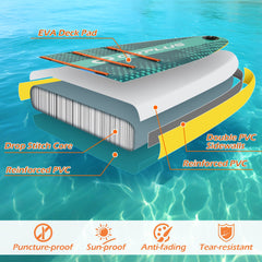 11 Feet Inflatable Stand Up Paddle Board with Kayak Seat for Adults-L