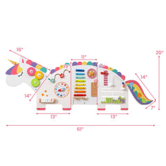 11-in-1 Dinosaur Activity Wall Busy Board Panels for Toddlers Education and Early Development