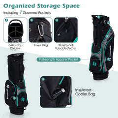 11 Pieces Complete Golf Club Package Set-Green