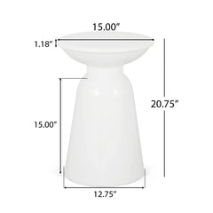 Outdoor Modern Metal End Large Table