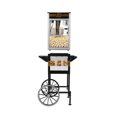 12-Ounce Commercial Retro Popcorn Machine Cart With Candy Boxes (SAK80954)