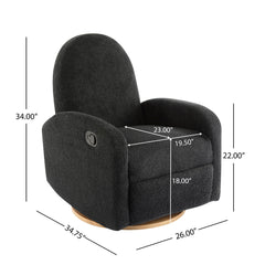 Contemporary 360 Swivel and Glider Recliner Chair