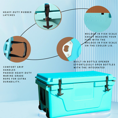 Blue 65QT Outdoor Cooler Ice Chest