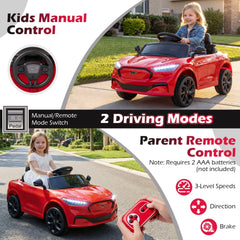 12V Kids Ride on Car Licensed Ford Mach E with Parent Control and Horn