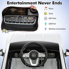 12V Kids Ride on Car Mercedes-Benz AMG CLA 45 with Remote-White