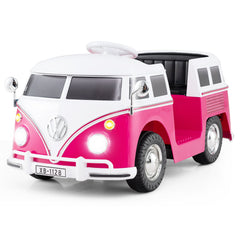 12V Ride On Car Licensed Volkswagen Ride-on Bus with Cup Holder and LED Headlights for 3+ Years Old