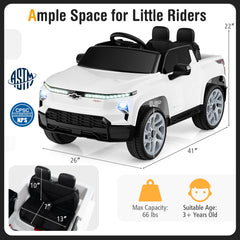 12V Ride on Car Truck Licensed Chevrolet with Remote Control Gift for 3+