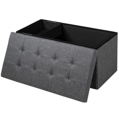 31.5 Inch Fabric Foldable Storage with Removable Storage Bin-Dark Gray