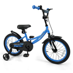 12/14/16/18 Inches Kids Bike with Removable Training Wheels and Adjustable Seatfor 3-8 Years Old Navy