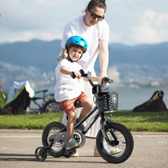 12 Inch Kids Bike with Basket and Training Wheels for Children Aged 3-5 Years Old