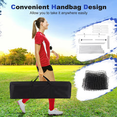 12 x 6 Feet Soccer Rebounder Net with All Weather Net-White