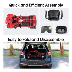 4-wheel Electric Scooter With Basket And Extended Battery - Banned Temu