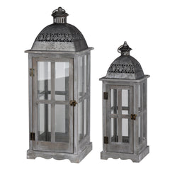 Wooden Candle Lantern Decorative, Hurricane Lantern Holder Decor