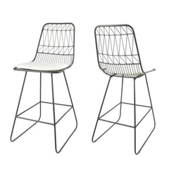 Yearning Iron Counter Stool With Water Resistant Cushion
