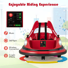 12V Kids Ride On Bumper Car with Remote Control and Dual Joysticks