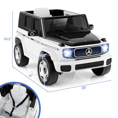 12V Licensed Mercedes-Benz EQG Kids Ride On Car with Remote Control-White