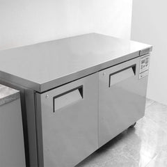 12.9 Cu.Ft 2-Door Commercial Stainless Steel Worktop Undercounter Refrigerator, 48" (SAK13725)