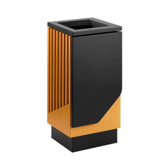 13-Gallon Heavy-Duty Commercial Outdoor Square Decorative Trash Can (SAK30467)
