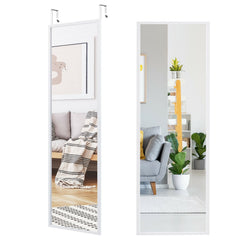 Full Length Metal Door Mirror with Adjustable Hook