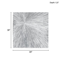 Silver Luster™ — Signature Sunburst Hand-Painted Dimensional Resin Wall Art