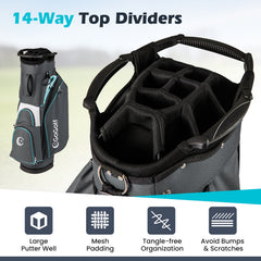 Golf Cart Bag Lightweight Portable Golf Club Organizer Bag