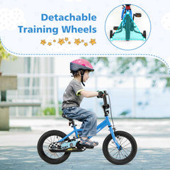 14 Inch Kids Bike with Removable Training Wheels for Aged 3-5 Years Old