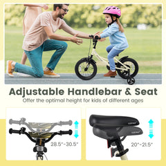 14 Inches Kids Bike Sport Bicycle with Removable Training Wheels