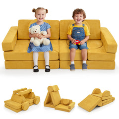 14 PCS Modular Kids Play Couch for Playroom and Bedroom