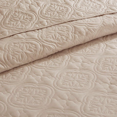 3 Piece Reversible Bedspread Set Khaki Full/Queen
