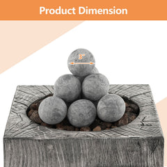 15 Pieces Ceramic Fiber Fire Balls for Outdoor Use-Gray
