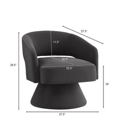 Modern Swivel Barrel Chair Upholstered Velvet Accent Chair
