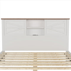 3-Piece Full Size Farmhouse Platform Bed Set with Storage
