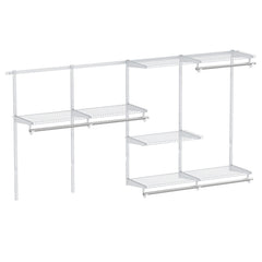 Closet System 4-8 FT Wall-Mounted Closet Shelves and Rod
