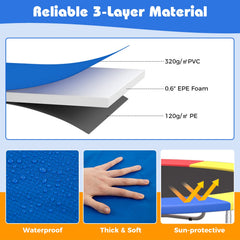 16 Feet Trampoline Pad Replacement Safety Pad with Fixing Straps (Multicolor)